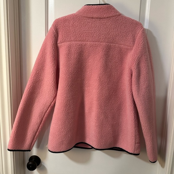 Warm Talbots Pink Fuzzy Zip-up for Winter - Size large - Picture 2 of 3